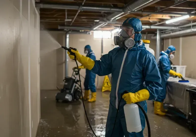 Basement Sanitization and Antimicrobial Treatment process in Palouse, WA